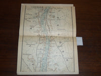 1896 RAND MCNALLY CO. HUDSON RIVER HANDY GUIDE - FOLD-OUT COLOR MAPS - K 1280