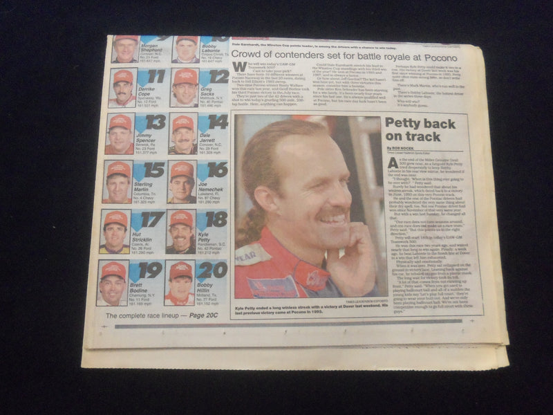 1995 JUNE 11 THE TIMES LEADER NEWSPAPER SECTION -WILKES-BARRE-EARNHARDT- NP 6100