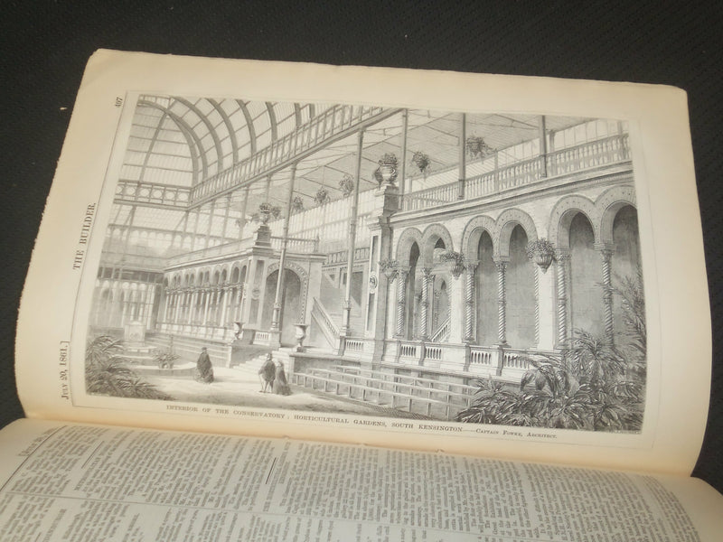 1861 JULY THE BUILDER ARCHITECT MAGAZINE - 4 ISSUES - ILLUSTRATIONS - ST 416L