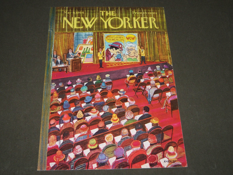 1964 MAY 9 NEW YORKER MAGAZINE FRONT COVER ONLY - GREAT ART FOR FRAMING