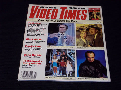 1985 JANUARY VIDEO TIMES MAGAZINE - CLINT EASTWOOD FRONT COVER - E 13793