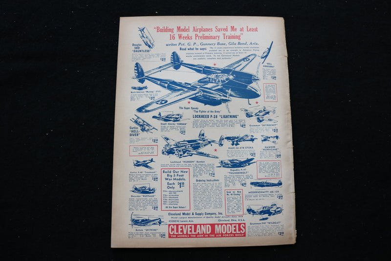 1943 MAY FLYING ACES MAGAZINE - CURTIS A-25 DIVE-BOMBER COVER - ST 1012E