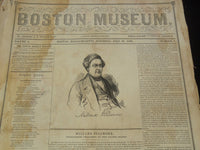 1850 JULY 27 BOSTON MUSEUM NEWSPAPER MILLARD FILLMORE - 13TH PRESIDENT - NP 9056