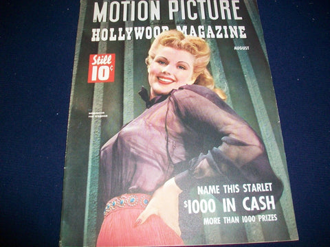1943 AUGUST MOTION PICTURE HOLLYWOOD MAGAZINE - DOLORES MORAN STARLET - J 1856