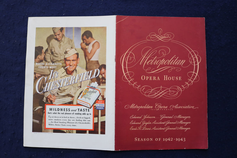 1939-1942 METROPOLITAN OPERA HOUSE PROGRAMS - LOT OF 5 - K 1700