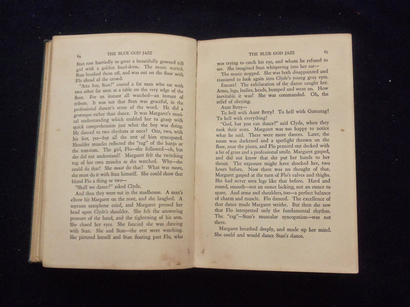 1930 THE BLUE GOD JAZZ HARDCOVER BOOK BY DONALD SNOW - KD 8407