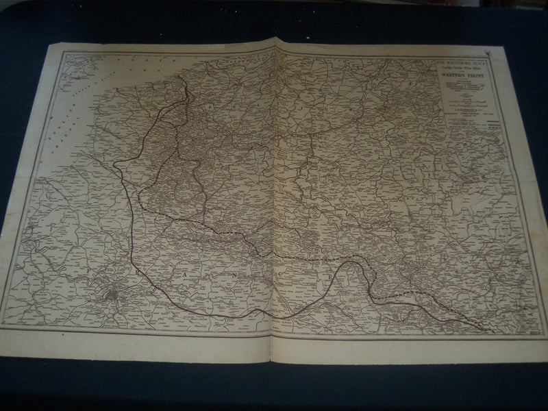 1919 APRIL 20 BALTIMORE SUN NEWSPAPER PICTURE SECTION - WAR MAP - NT 7374