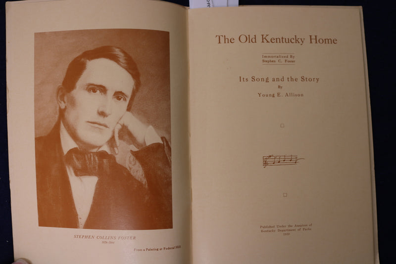 1959 THE OLD KENTUCKY HOME SOFTCOVER BOOK BY YOUNG E. ALLISON - K 1408