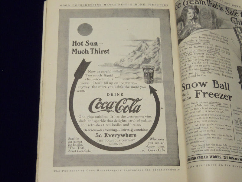 1910 JULY GOOD HOUSEKEEPING MAGAZINE - COCA-COLA AD - ST 5470