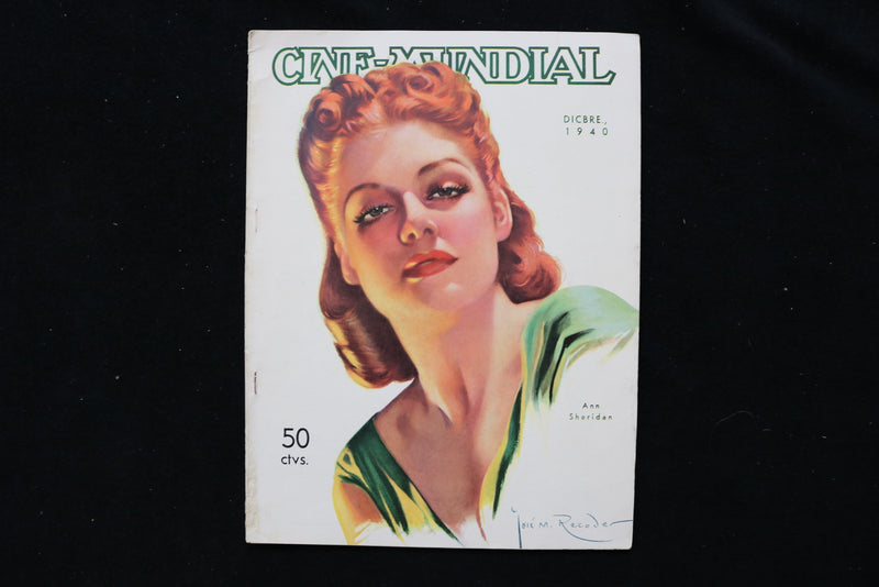 1940 DECEMBER CINE-MUNDIAL MAGAZINE - ANN SHERIDAN COVER - SPANISH - E 24681