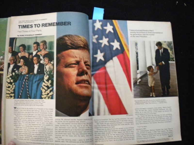 1974 APRIL WOMAN'S DAY MAGAZINE - JOHN F. KENNEDY & JACQUELINE KENNEDY- SP 1522U