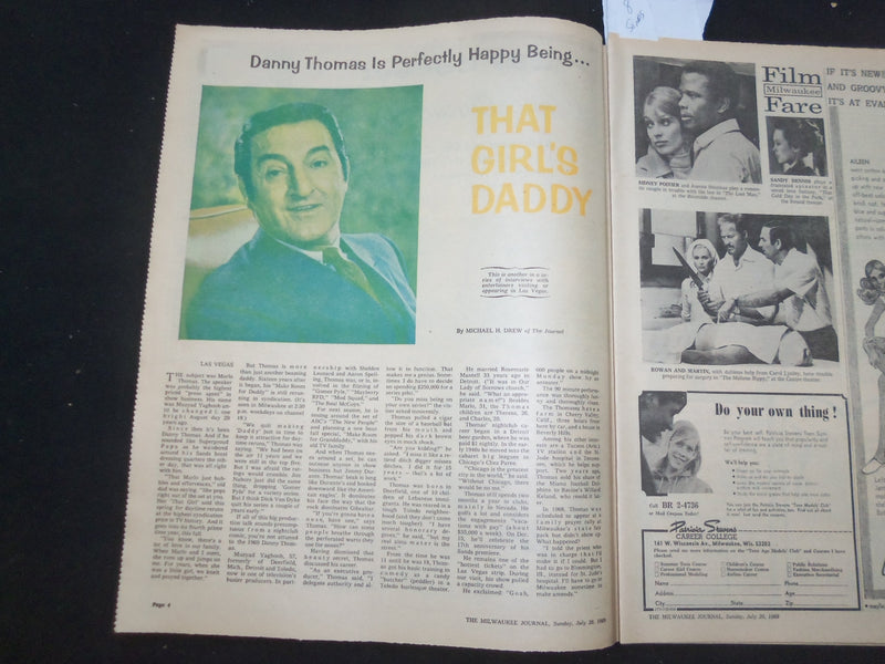 1969 JULY 20 MILWAUKEE JOURNAL TV SCREEN SECTION -SHARIF/PALANCE COVER - NP 8061