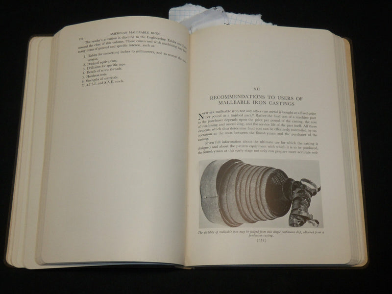 1944 AMERICAN MALLEABLE IRON A HANDBOOK - CLEVELAND - KD 6533