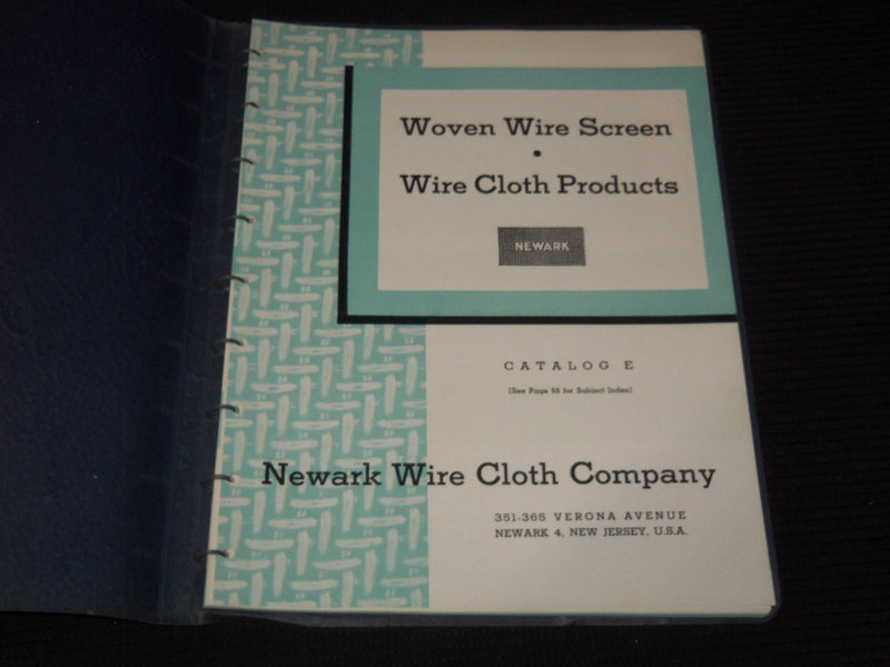 1960'S NEWARK HANDBOOK ON WOVEN WIRE SCREEN CATALOGS LOT OF 2 - KD 3912P