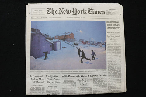 2025 FEB 22 NEW YORK TIMES - PRESIDENT PLANS TO PUT MIGRANTS AT MILITARY SITES