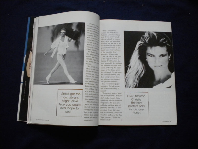 1984 JUNE COVER MODEL MAGAZINE - PREMIERE ISSUE - CHRISTIE BRINKLEY - B 2875P