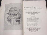 1895 NEW ENGLAND MAGAZINE LOT OF 7 ISSUES - NICE ILLUSTRATIONS & ADS - WR 451