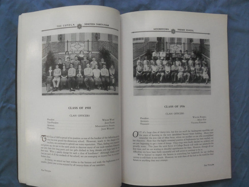 1934 THE CUPOLA MOORESTOWN FRIENDS' SCHOOL YEARBOOK - MOORESTOWN, NJ - YB 3383
