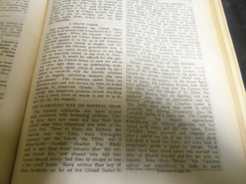 1915 JAN-DEC JOURNAL OF EDUCATION BOUND VOLUME - LUSITANIA SINKING - R 882