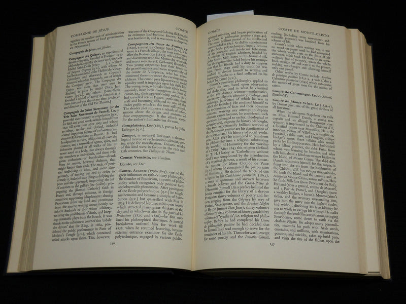 1959 THE OXFORD COMPANION TO FRENCH LITERATURE HARDCOVER BOOK - KD 7415
