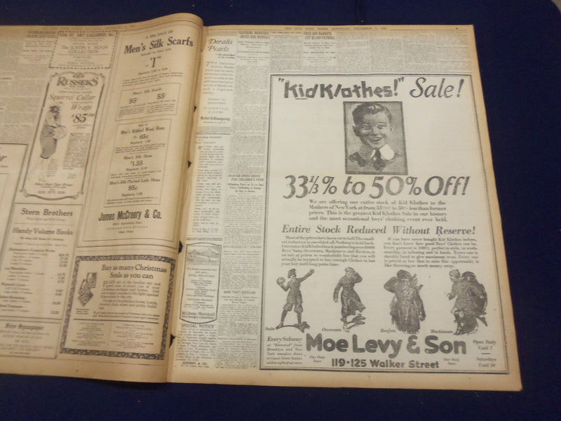 1920 DECEMBER 4 NEW YORK TIMES - MACSWINEY WIDOW HELD AT QUARANTINE - NT 8474