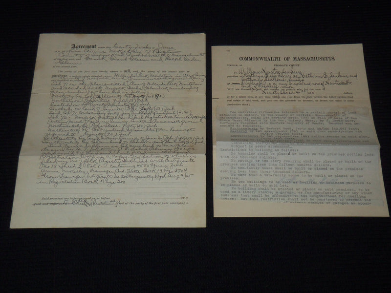 1909-1925 OFFICIAL DOCUMENTS LOT OF 10 - MASSACHUSETTS - PENNSYLVANIA - K 3387