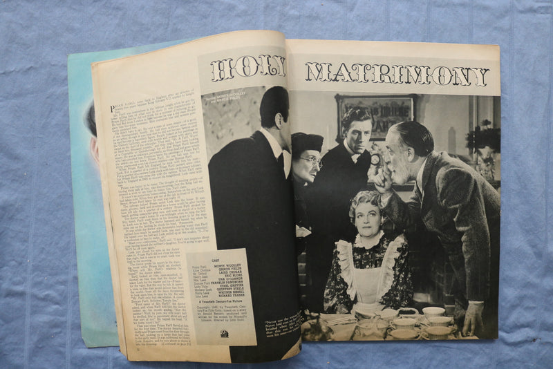 1943 AUGUST MOVIE STORY MAGAZINE - INGRID BERGMAN & GARY COOPER COVER - ST 1002C