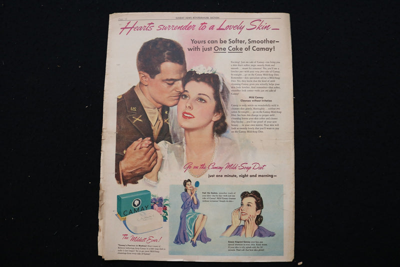 1943 AUGUST 8 NY SUNDAY NEWS MAGAZINE - BOB HOPE COVER - E 25565