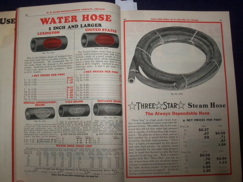 1931 W. D. ALLEN MANUFACTURING CO. RED BOOK CATALOG - CHICAGO, ILLINOIS - J 9346