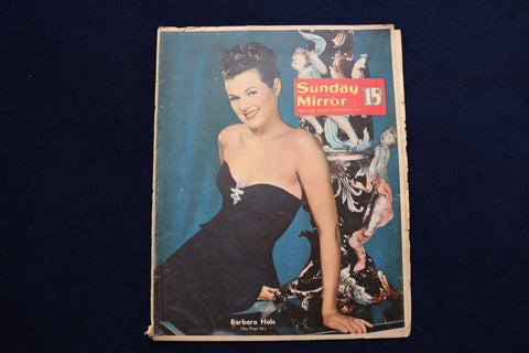 1945 NOVMEBER 4 NY MIRROR MAGAZINE - BARBARA HALE COVER - E 22441