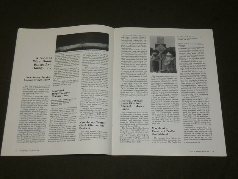 1991-1993 AASHTO TRANSPORTATION QUARTERLY MAGAZINE LOT OF 5 ISSUES - O 3270