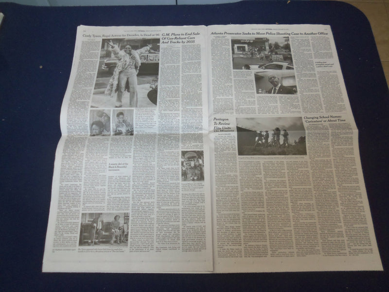 2021 JANUARY 29 NEW YORK TIMES - CICELY TYSON DIED (1924-2021)