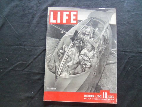 1942 SEPTEMBER 7 LIFE MAGAZINE - CARGO WAR GLIDER - L 303