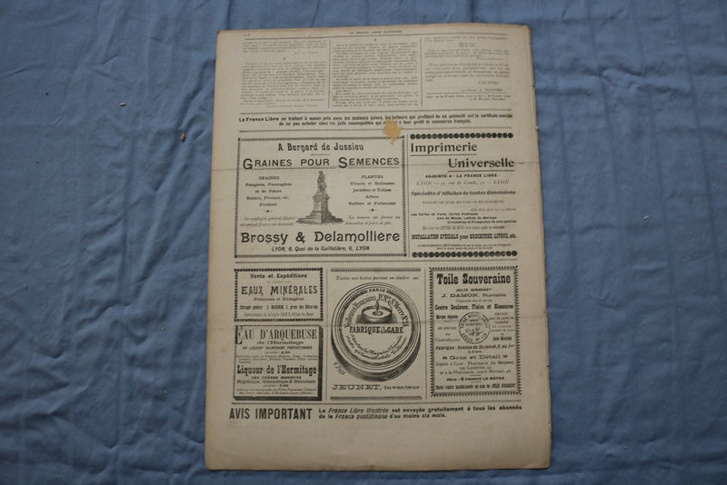 1898 LA FRANCE LIBRE ILLUSTREE MAGAZINE - FRENCH - LOT OF 5 - O 3854