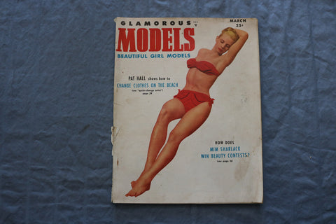 1950 MARCH GLAMOROUS MODELS MAGAZINE - PAT HALL COVER - SP 1197G