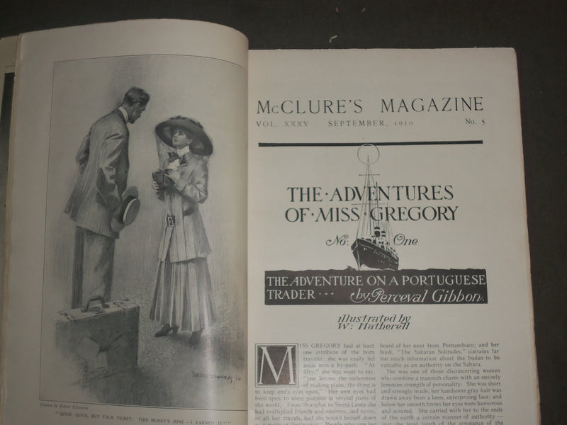 1910 SEPTEMBER MCCLURE'S MAGAZINE - STORIES, ILLUSTRATIONS & ADS - B 4601