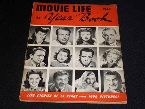 1943 #2 MOVIE LIFE YEARBOOK MAGAZINE - HUMPHREY BOGART FRONT COVER - E 1314