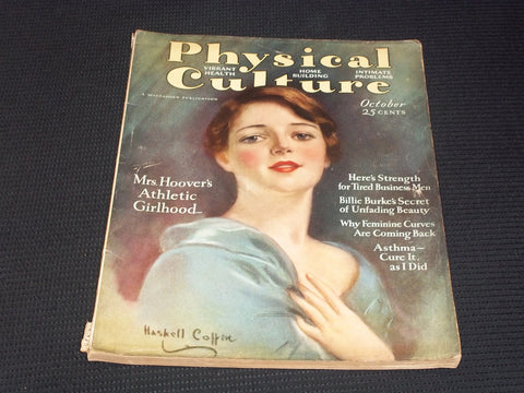 1929 OCTOBER PHYSICAL CULTURE MAGAZINE - HASKELL COFFIN COVER - E 3738