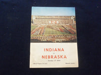 1959 OCTOBER 17 FOOTBALL PROGRAM - INDIANA UNIV VS. UNIV OF NEBRASKA - SP 5454O