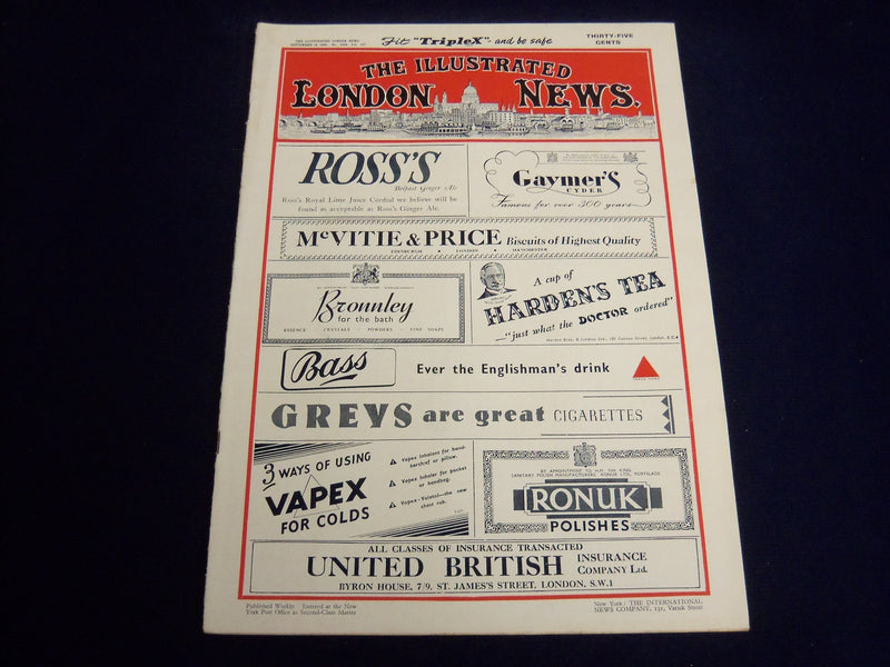 1950 SEPTEMBER 16 ILLUSTRATED LONDON NEWS MAGAZINE - JAN C. SMUTS COVER - E 8149
