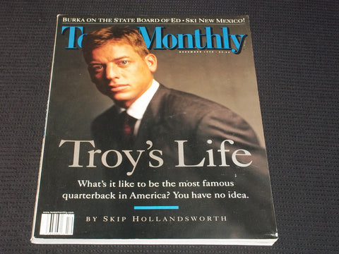 1998 DECEMBER TEXAS MONTHLY MAGAZINE - TROY AIKMAN FRONT COVER - E 7541