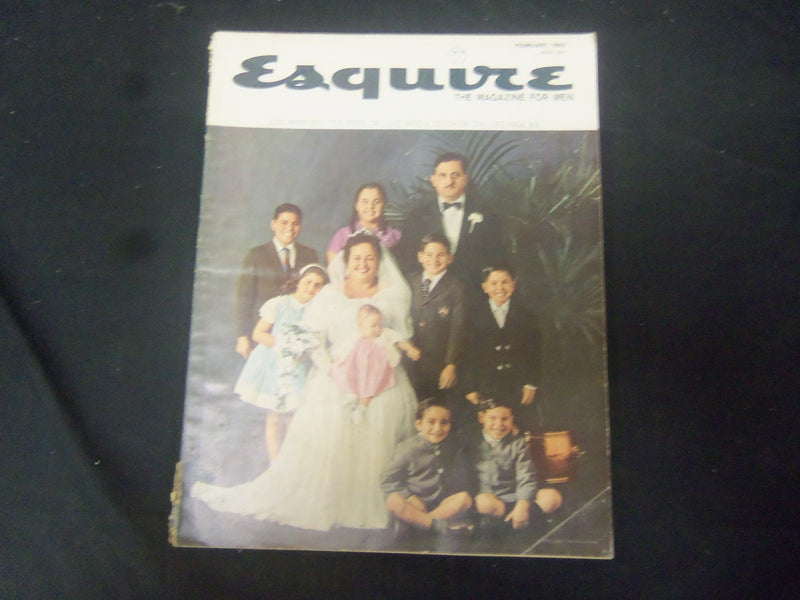 1963 FEBRUARY ESQUIRE MAGAZINE - GREAT COVER, PHOTOS AND ADS - ST 2626