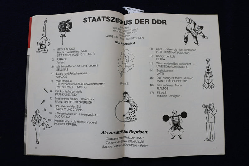 1988-1989 STAATSZIRKUS DER DDR CIRCUS PROGRAMS - GERMAN - LOT OF 4 - O 3520