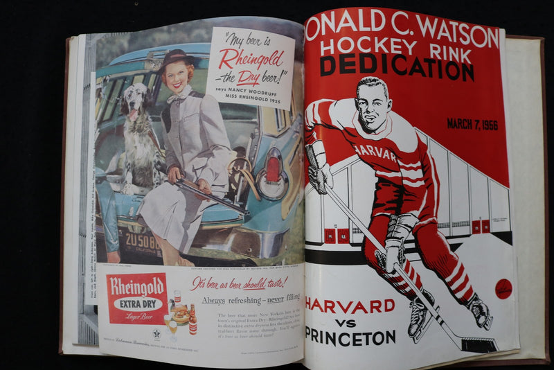 1955 HARVARD FOOTBALL PROGRAMS - BOUND VOLUME - TED KENNEDY - KD 9572