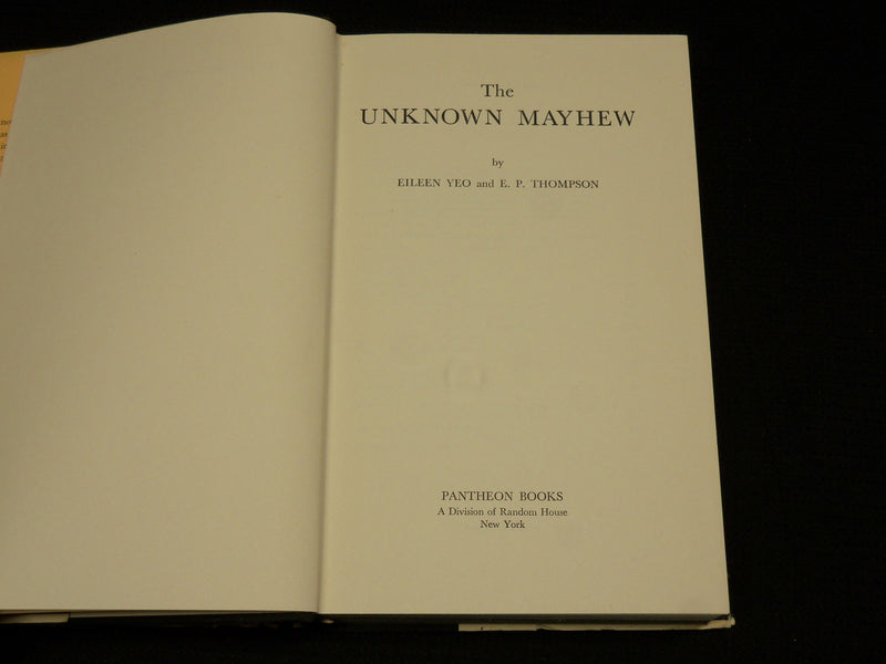 1971 THE UKNOWN MAYHEW HARDCOVER BOOK - EILEEN YEO & THOMPSON - KD 7320