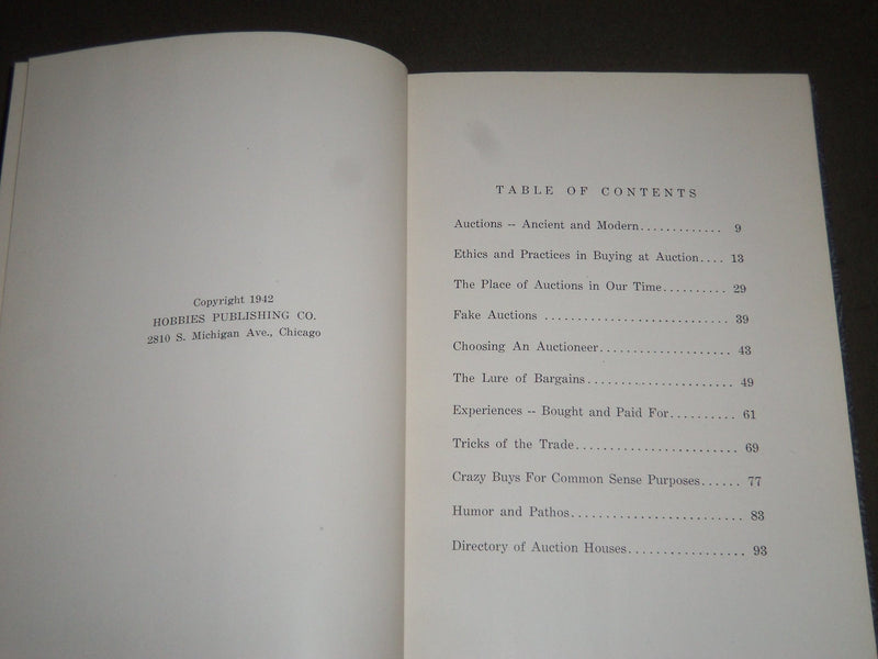 1942 BUYING AT AUCTION BOOK BY O. C. LIGHTNER - KD 4237