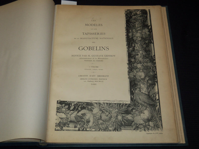 1900'S LES MODELES ET LE MUSEE DES GOBELINS VOLUMES 1-5 BY JULES GUIFFREY - #3