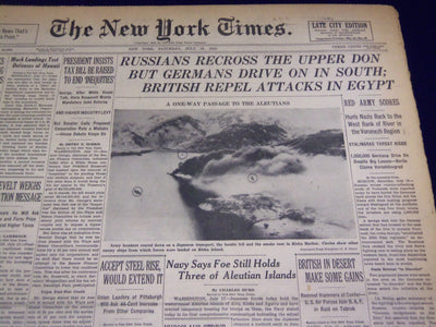 1942 JULY 18 NEW YORK TIMES - RUSSIANS RECROSS THE UPPER DON - NT 1274