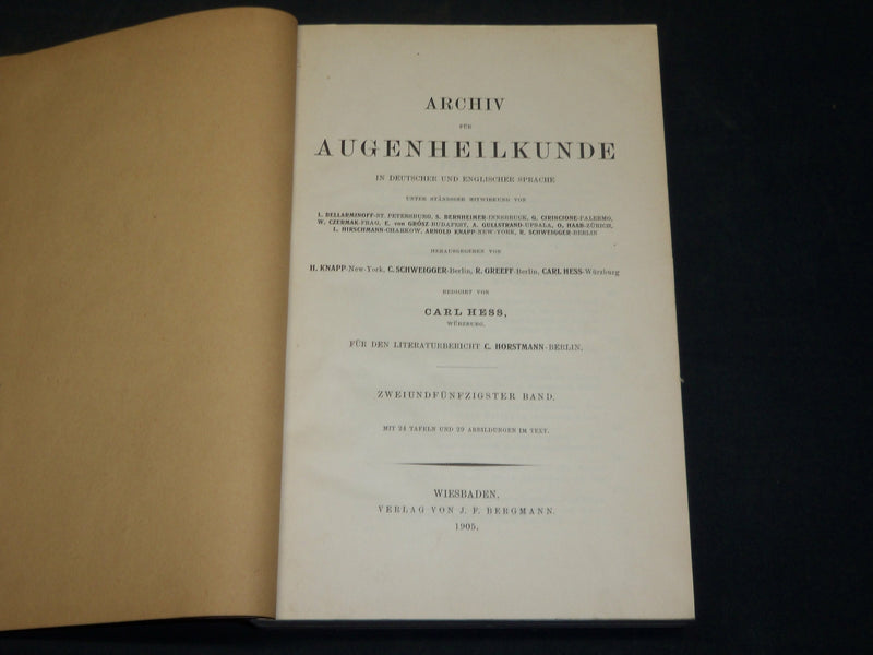 1894-1907 ARCHIV FUR AUGENHEILKUNDE KNAPP SCHWEIGGER VOLUME LOT OF 28 - R 372