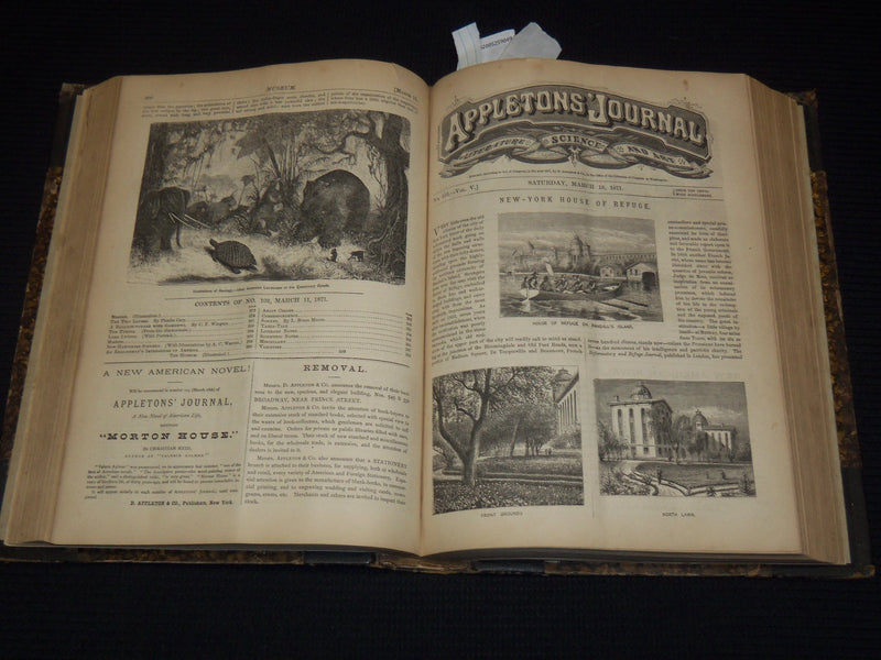 1871 JAN-JUNE APPLETON'S JOURNAL BOUND VOLUME NO. 5 - ILLUSTRATIONS - KD 7462E